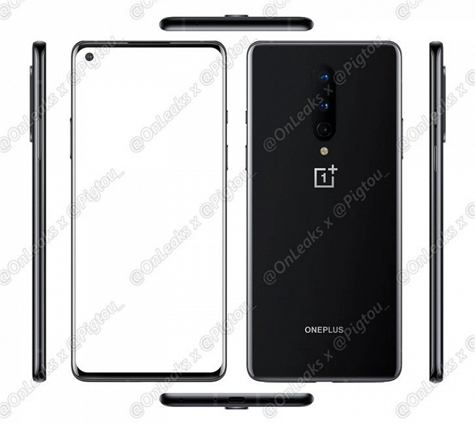 OnePlus 8 со всех сторон на новом рендере